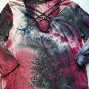 Tie Dye Criss Cross Top